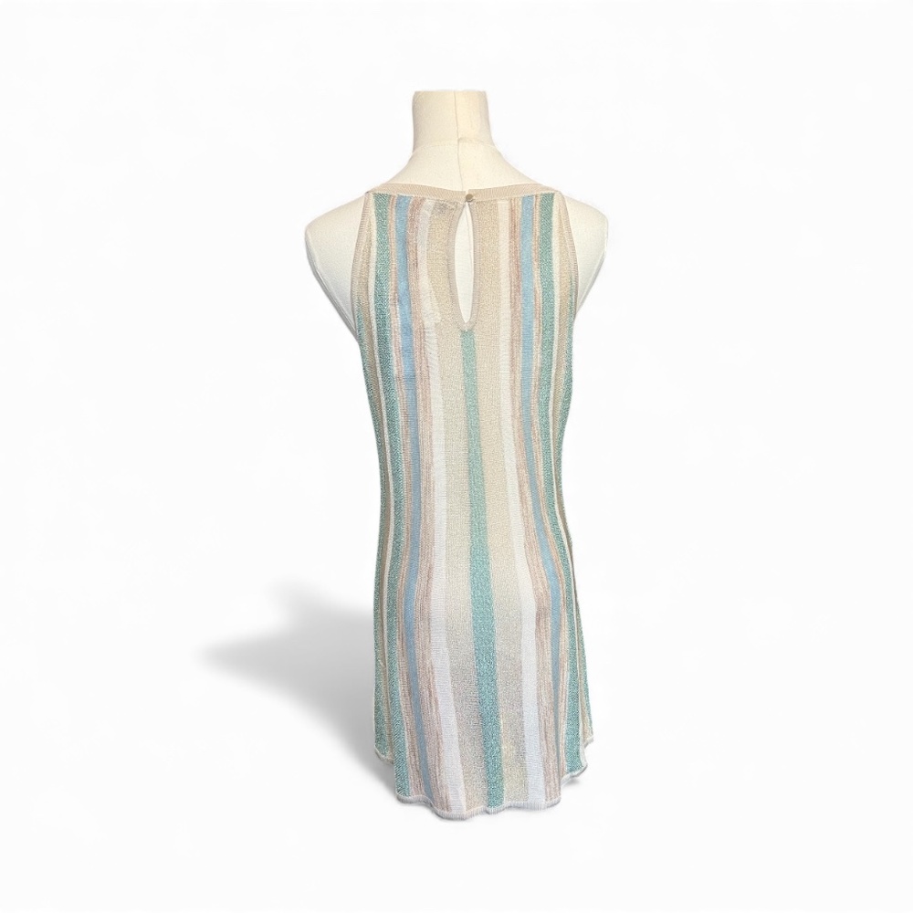 NWOT WHITE HOUSE BLACK MARKET Summer Knit Novelty Striped Tank | Sz M - Picture 3 of 7